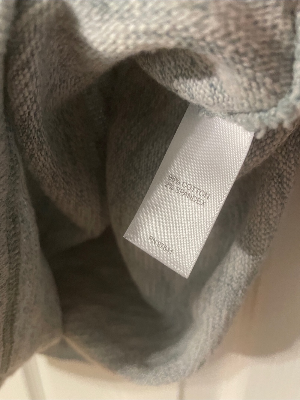 Purejill by J.Jill Cozy Light Blue Grey Pullover w/v-neck Shawl Collar - Picture 4 of 4